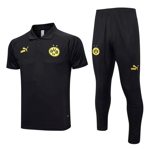 Polo Borussia Dortmund Conjunto Completo 2023-24 Negro
